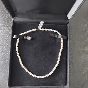 Cultured Pearl Sterling Silver Necklace (Fine Jewelry)